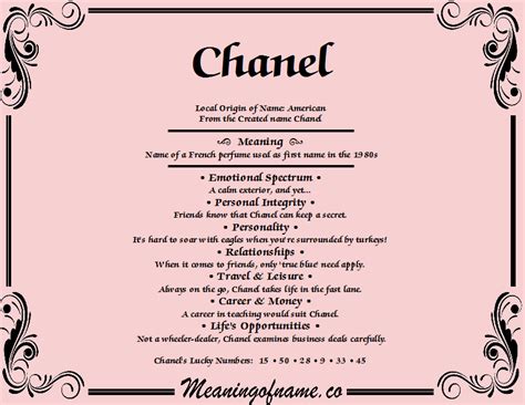 biblical meaning of chanel|Chanel surname.